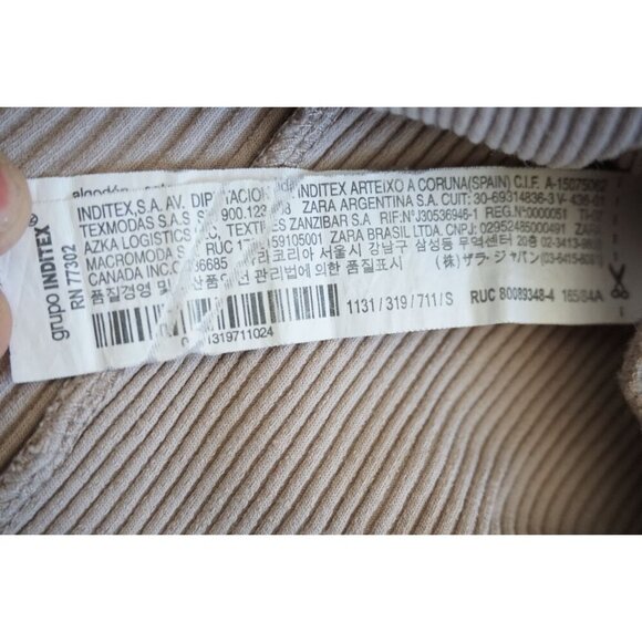 Zara Trafaluc Beige Turtleneck with Pearl Shoulder Embellishments, Size S - Picture 4 of 6